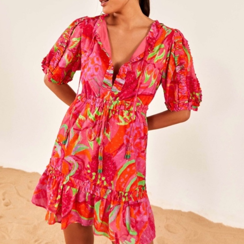 Farm Rio Floral Minidress - L